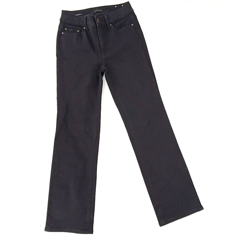 Talbots black barely boot jeans size 2P minimalist stretch